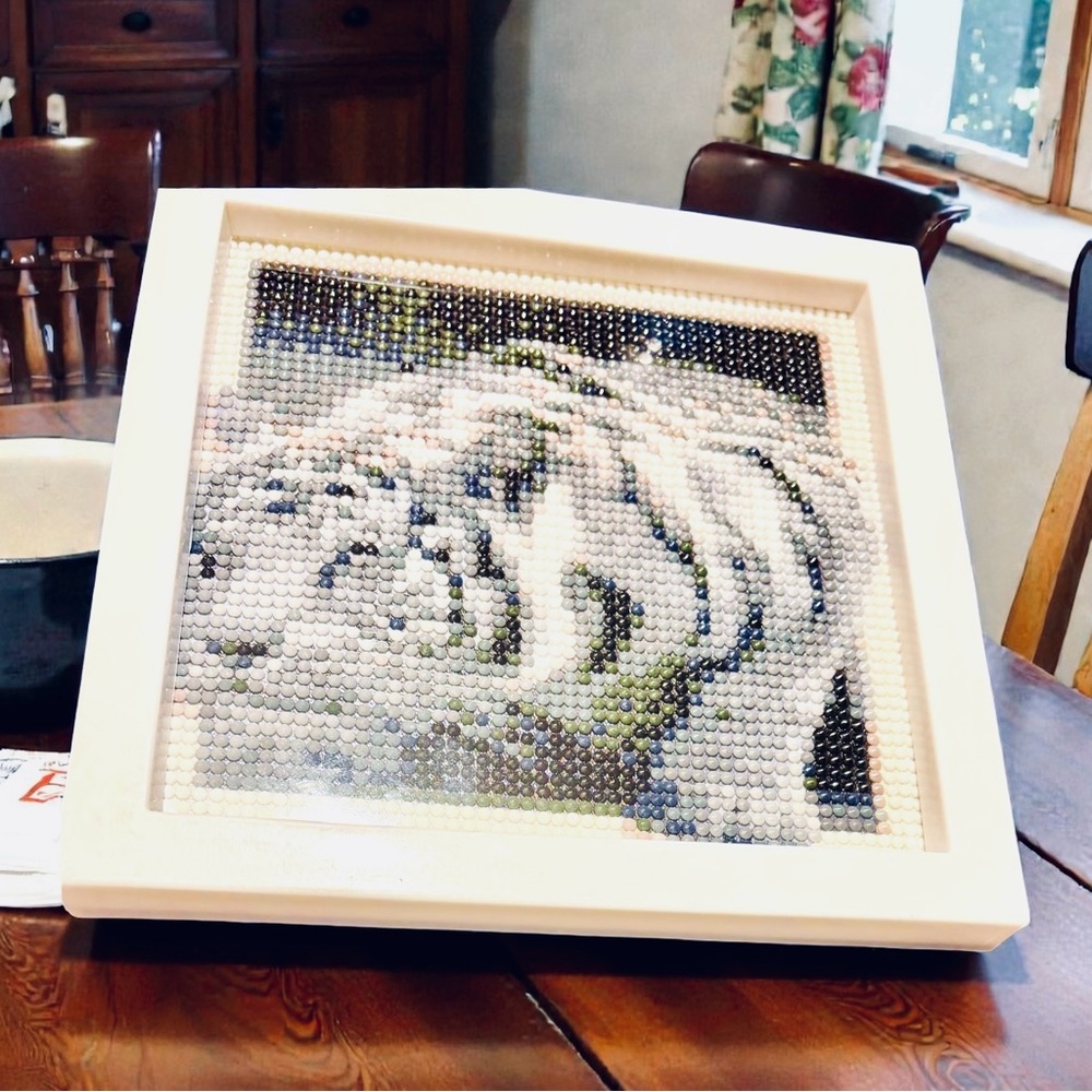 Bengal Tiger Standing Frame Picture 8x8” Hand Crafted Diamond Art